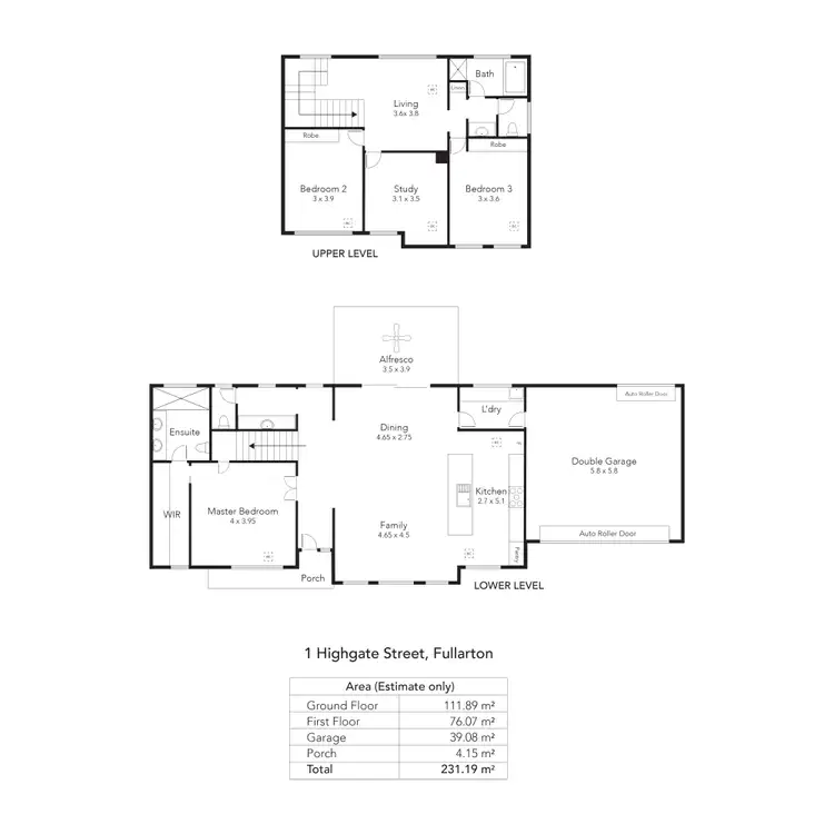 Floorplan of Homely house listing, 1/1 Highgate Street, Fullarton SA 5063