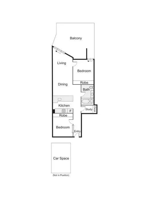 Floorplan of Homely apartment listing, 304/99 Nott Street, Port Melbourne VIC 3207