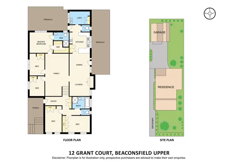 Floorplan of Homely house listing, 12 Grant Court, Beaconsfield Upper VIC 3808