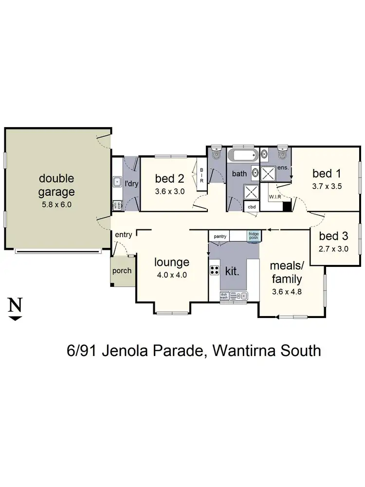 Floorplan of Homely unit listing, 6/91 Jenola Parade, Wantirna South VIC 3152