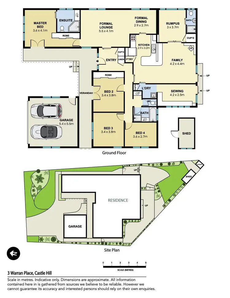 Floorplan of Homely house listing, 3 Warran Place, Castle Hill NSW 2154