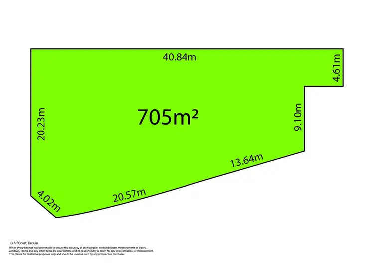 Floorplan of Homely land listing, 13 Alf Court, Drouin VIC 3818