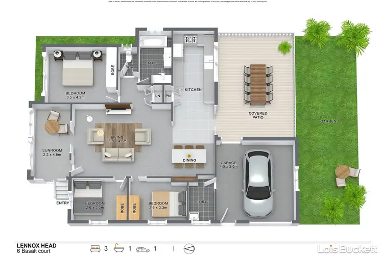 Floorplan of Homely house listing, 6 Basalt Court, Lennox Head NSW 2478