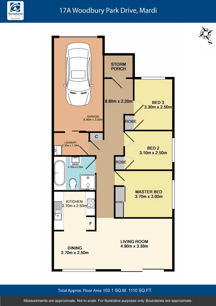 Floorplan of Homely semi-detached listing, 17A Woodbury Park Drive, Mardi NSW 2259