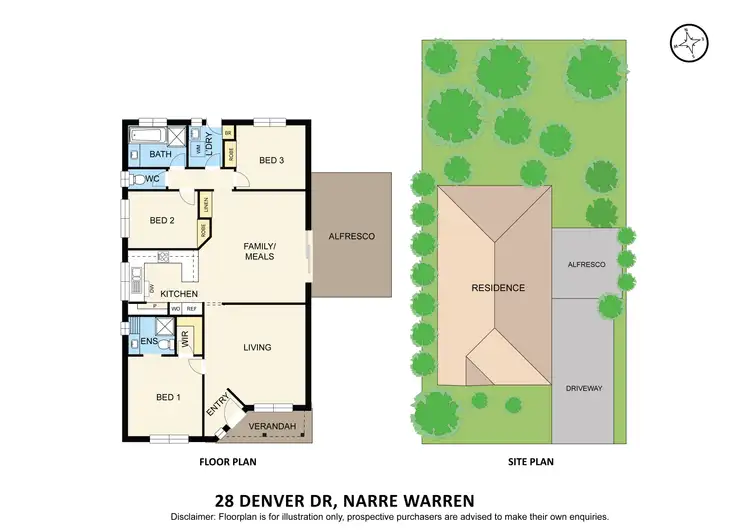 Floorplan of Homely house listing, 28 Denver Drive, Narre Warren VIC 3805