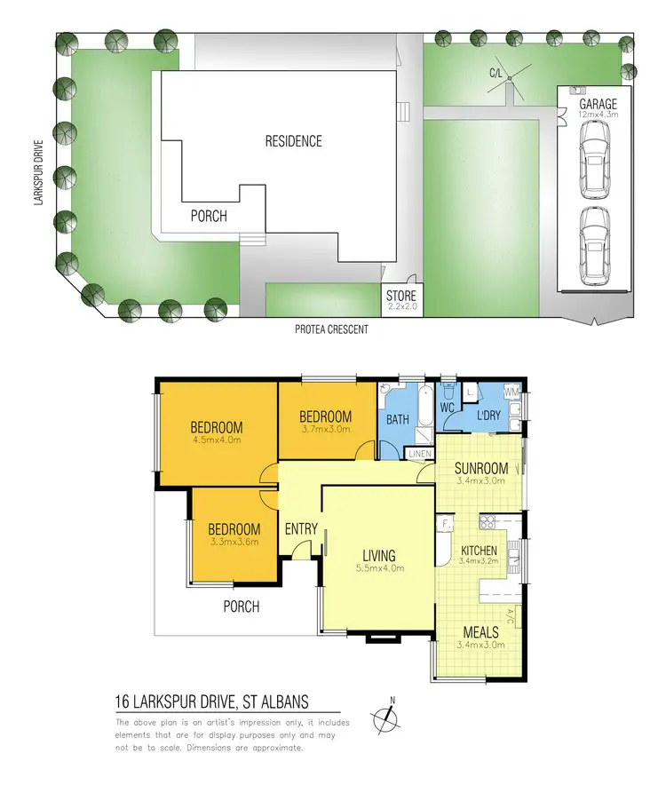 Floorplan of Homely house listing, 16 Larkspur Drive, St Albans VIC 3021