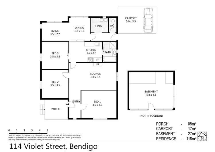 Floorplan of Homely house listing, 114 Violet Street, Bendigo VIC 3550
