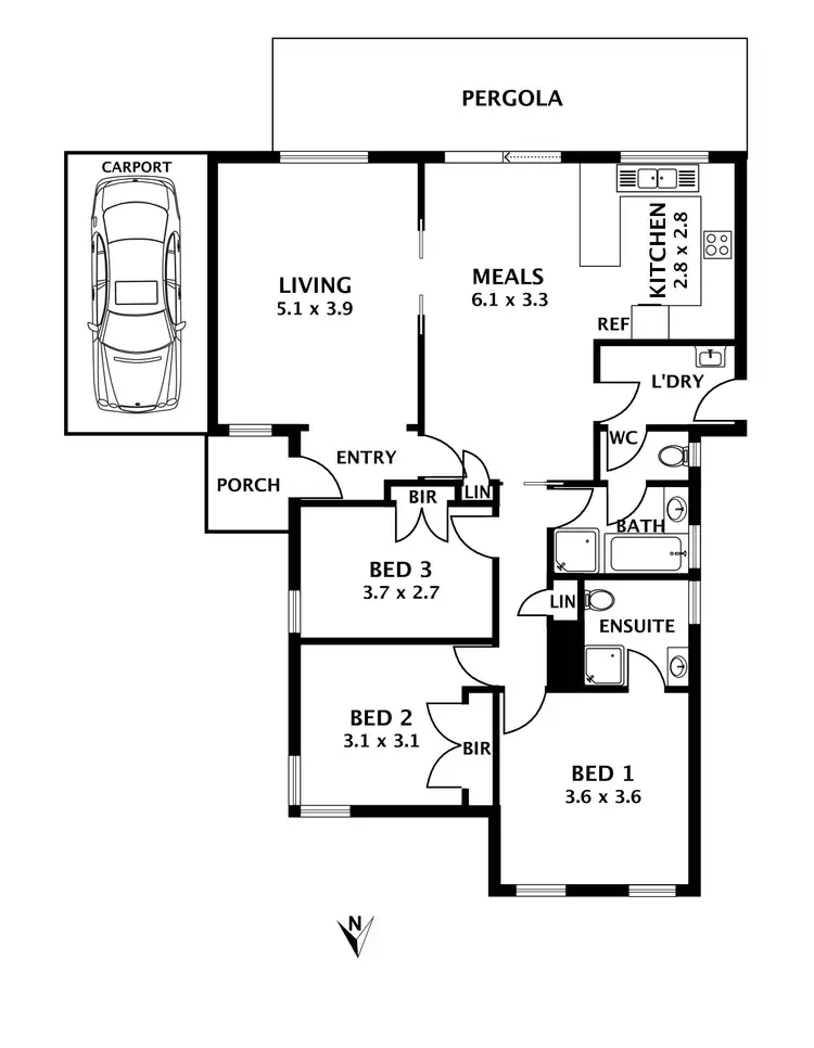 Floorplan of Homely house listing, 3 Hill Grove, Sunbury VIC 3429
