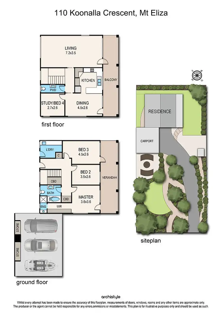 Floorplan of Homely house listing, 110 Koornalla Crescent, Mount Eliza VIC 3930