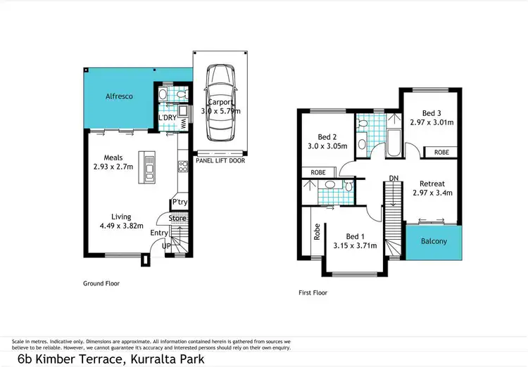 Floorplan of Homely townhouse listing, 6b Kimber Terrace, Kurralta Park SA 5037