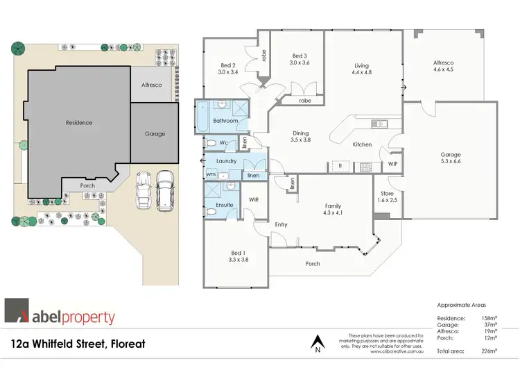 Floorplan of Homely house listing, 12a Whitfeld Street, Floreat WA 6014