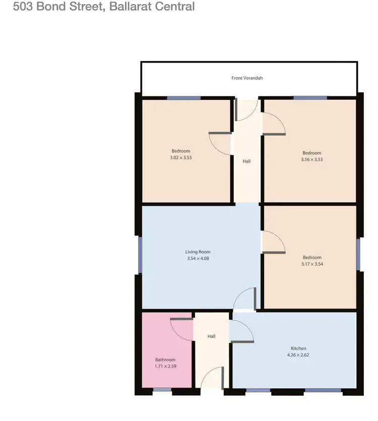 Floorplan of Homely house listing, 503 Bond Street, Ballarat Central VIC 3350