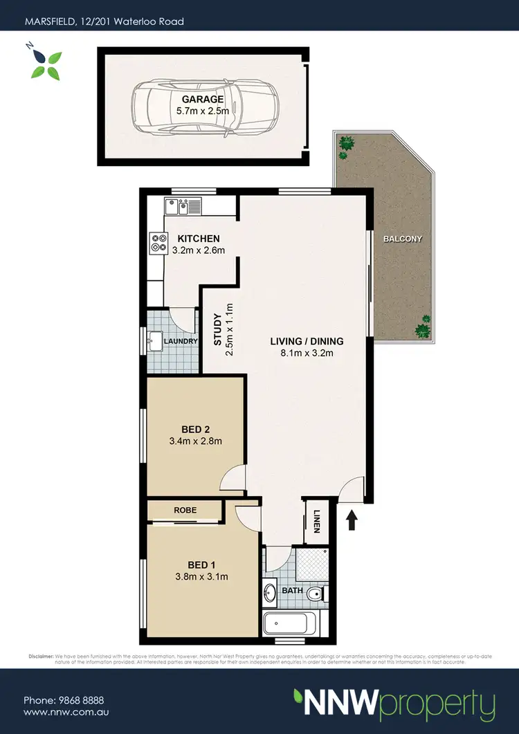Floorplan of Homely unit listing, 12/201 Waterloo Road, Marsfield NSW 2122