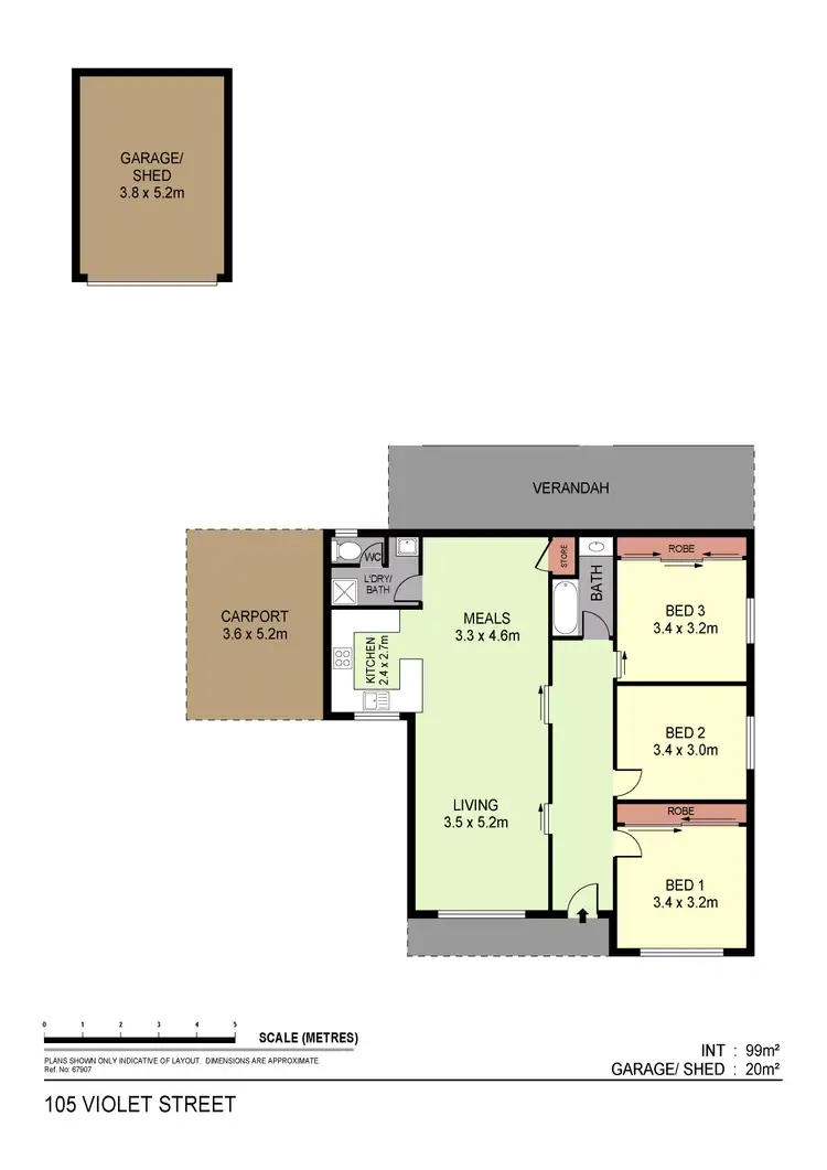 Floorplan of Homely house listing, 105 Violet Street, Bendigo VIC 3550