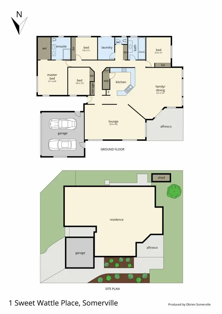 Floorplan of Homely house listing, 1 Sweet Wattle Place, Somerville VIC 3912