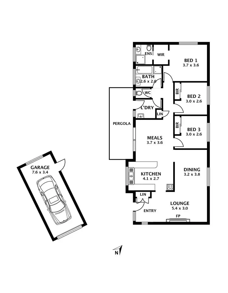Floorplan of Homely house listing, 1 Laurel Court, Sunbury VIC 3429