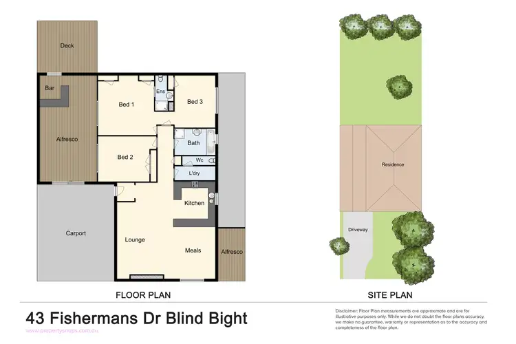 Floorplan of Homely house listing, 43 Fishermans Drive, Blind Bight VIC 3980