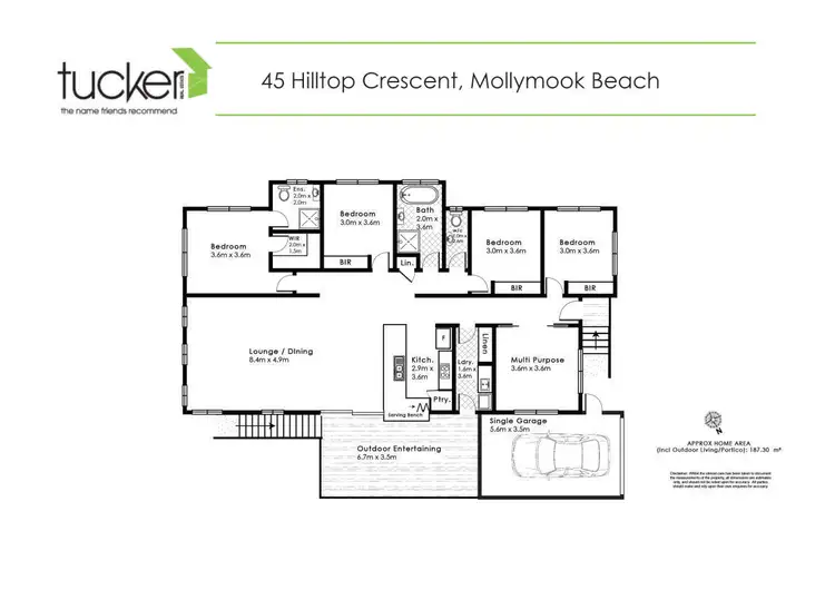 Floorplan of Homely house listing, 45 Hilltop Crescent, Mollymook NSW 2539