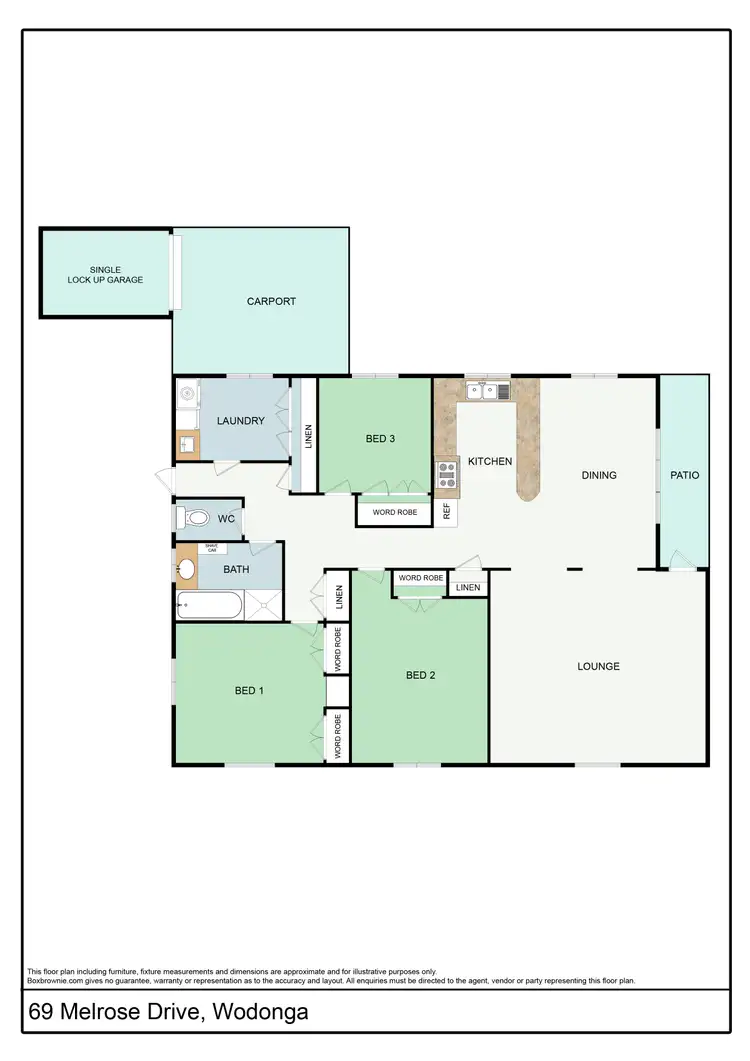 Floorplan of Homely house listing, 69 Melrose Drive, Wodonga VIC 3690