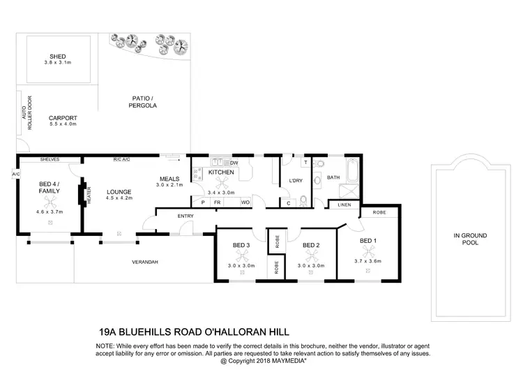 Floorplan of Homely house listing, 19A Bluehills Road, O'halloran Hill SA 5158