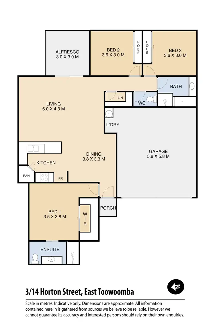 Floorplan of Homely unit listing, 3/14 Horton Street, East Toowoomba QLD 4350