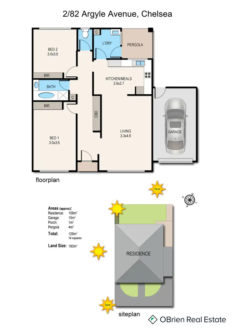 Floorplan of Homely unit listing, 2/82 Argyle Avenue, Chelsea VIC 3196