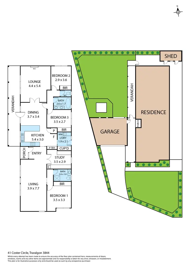 Floorplan of Homely house listing, 41 Coster Circle, Traralgon VIC 3844