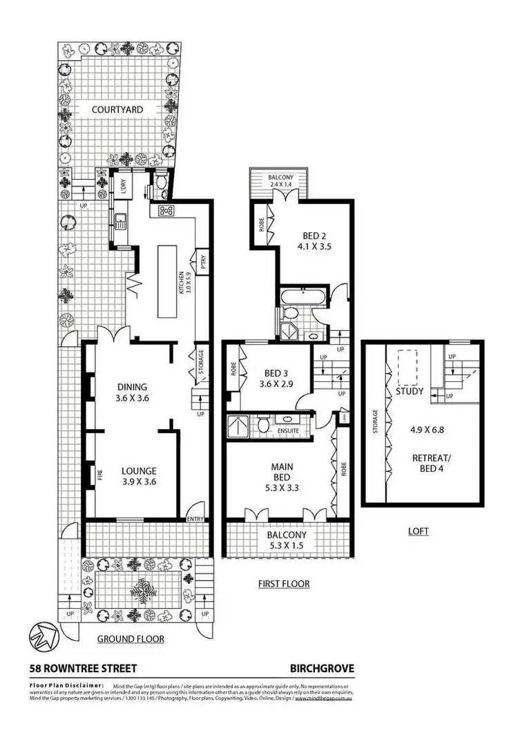 Floorplan of Homely house listing, 58 Rowntree Street, Birchgrove NSW 2041