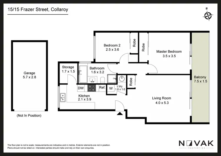 Floorplan of Homely apartment listing, 15/15 Frazer Street, Collaroy NSW 2097