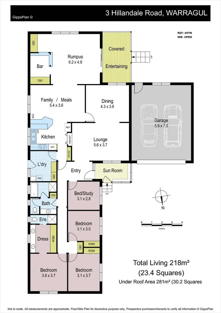 Floorplan of Homely house listing, 3 Hillandale Road, Warragul VIC 3820