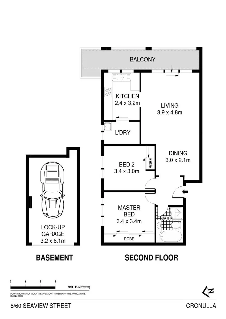 Floorplan of Homely apartment listing, 8/60 Seaview Street, Cronulla NSW 2230