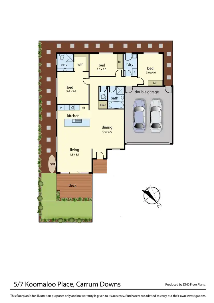Floorplan of Homely unit listing, 5/7 Koomaloo Place, Carrum Downs VIC 3201