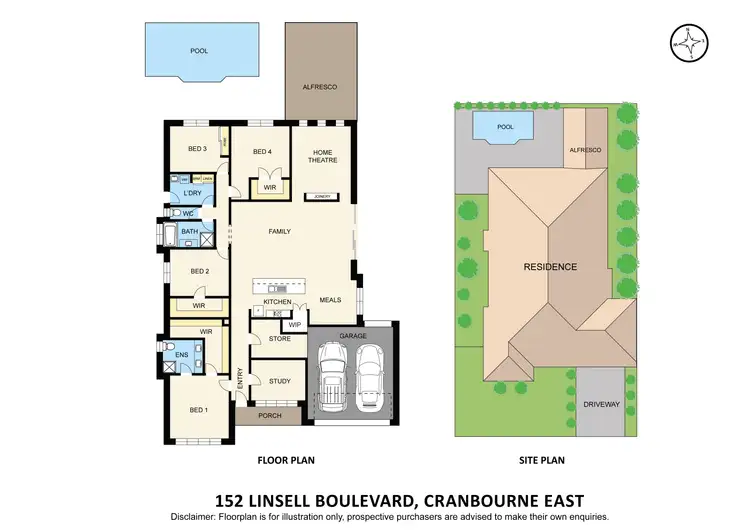 Floorplan of Homely house listing, 152 Linsell Boulevard, Cranbourne East VIC 3977