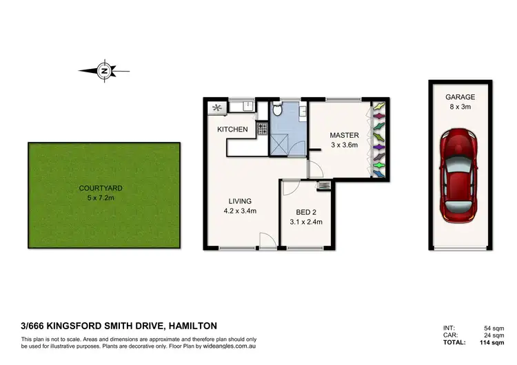 Floorplan of Homely unit listing, Level 1/3/666 Kingsford Smith Drive, Hamilton QLD 4007