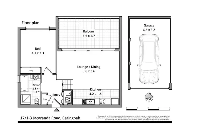 Floorplan of Homely apartment listing, 17/1 Jacaranda Road, Caringbah NSW 2229