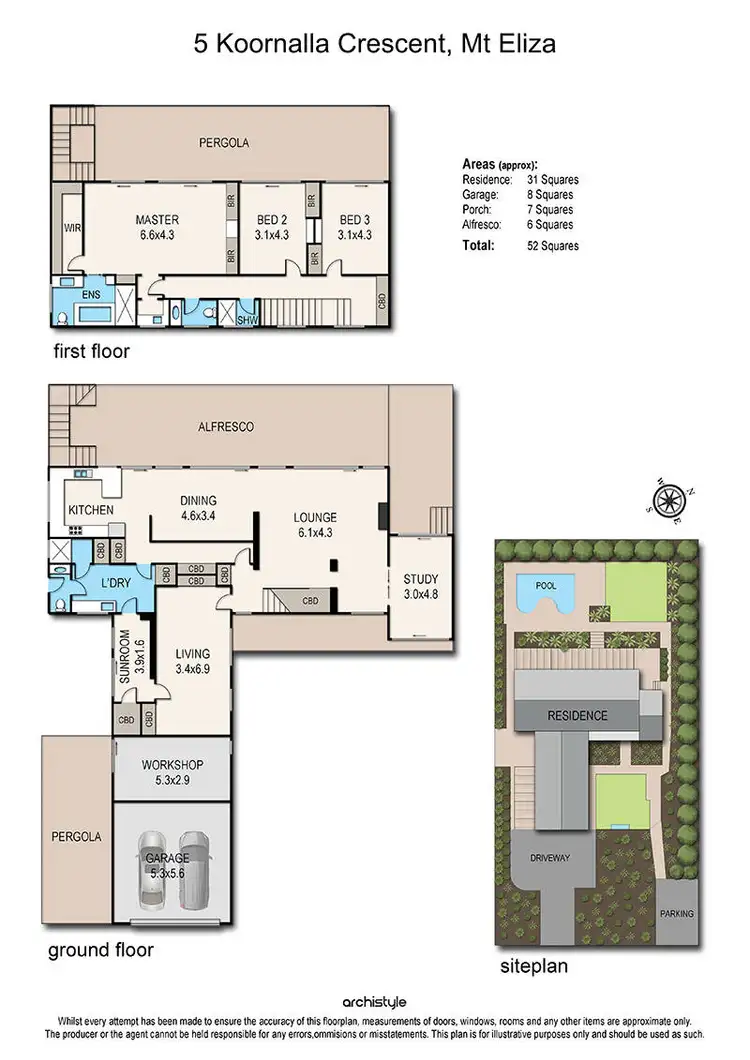 Floorplan of Homely house listing, 5 Koornalla Crescent, Mount Eliza VIC 3930
