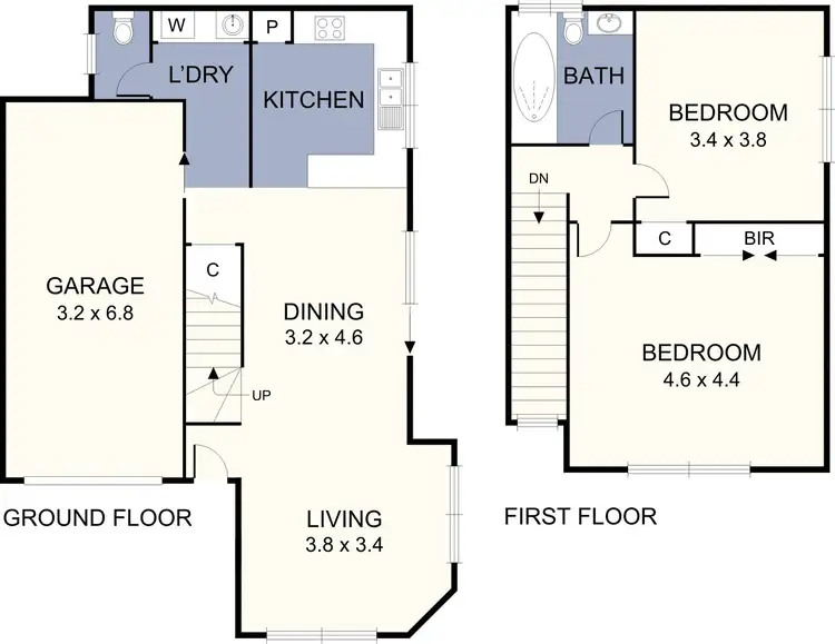 Floorplan of Homely townhouse listing, 2/42 Gosford Crescent, Broadmeadows VIC 3047