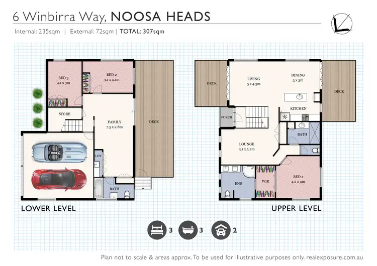 Floorplan of Homely house listing, 6 Winbirra Way, Noosa Heads QLD 4567