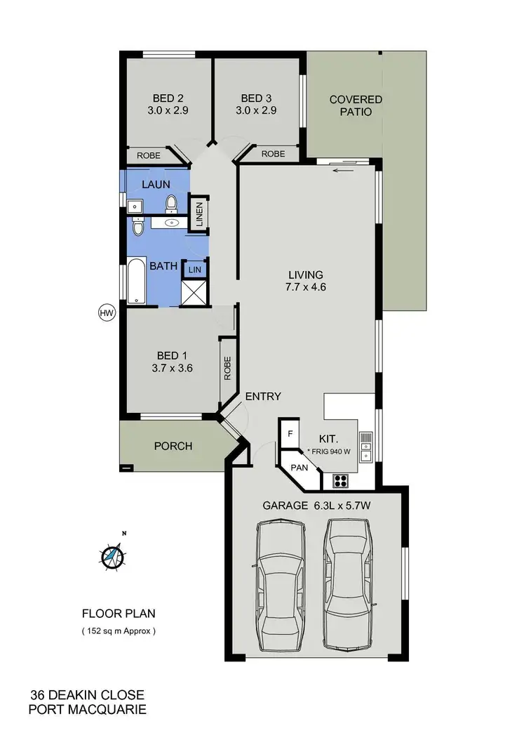 Floorplan of Homely house listing, 36 Deakin Close, Port Macquarie NSW 2444