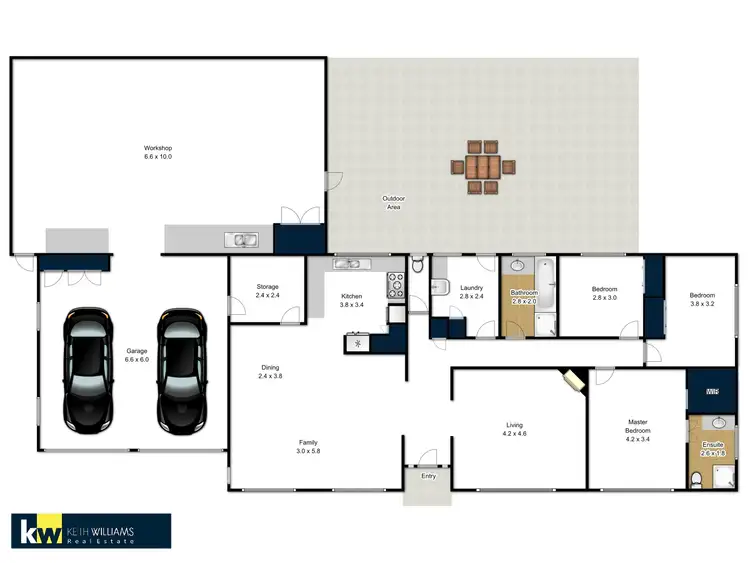 Floorplan of Homely house listing, 1 Meadow Park Drive, Traralgon VIC 3844