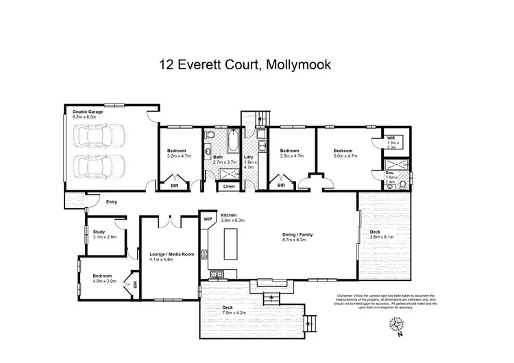 Floorplan of Homely house listing, 12 Everett Court, Mollymook NSW 2539