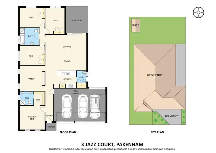 Floorplan of Homely house listing, 3 Jazz Court, Pakenham VIC 3810
