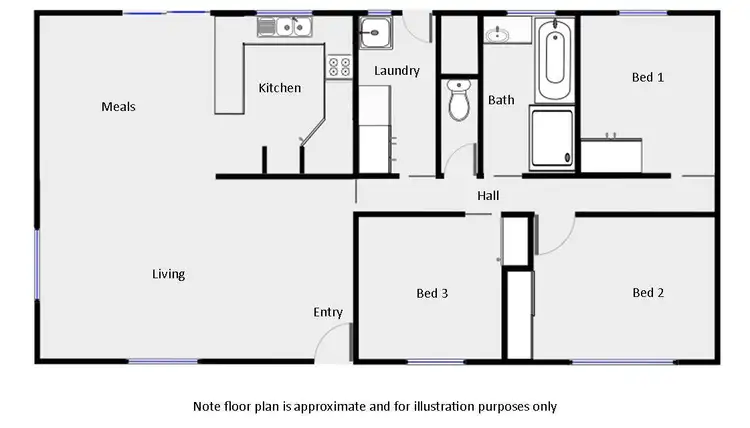 Floorplan of Homely house listing, 7 Clark Court, Mildura VIC 3500