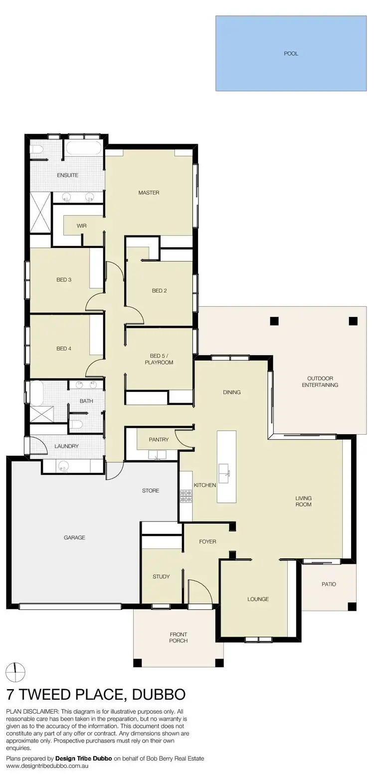 Floorplan of Homely house listing, 7 Tweed Place, Dubbo NSW 2830