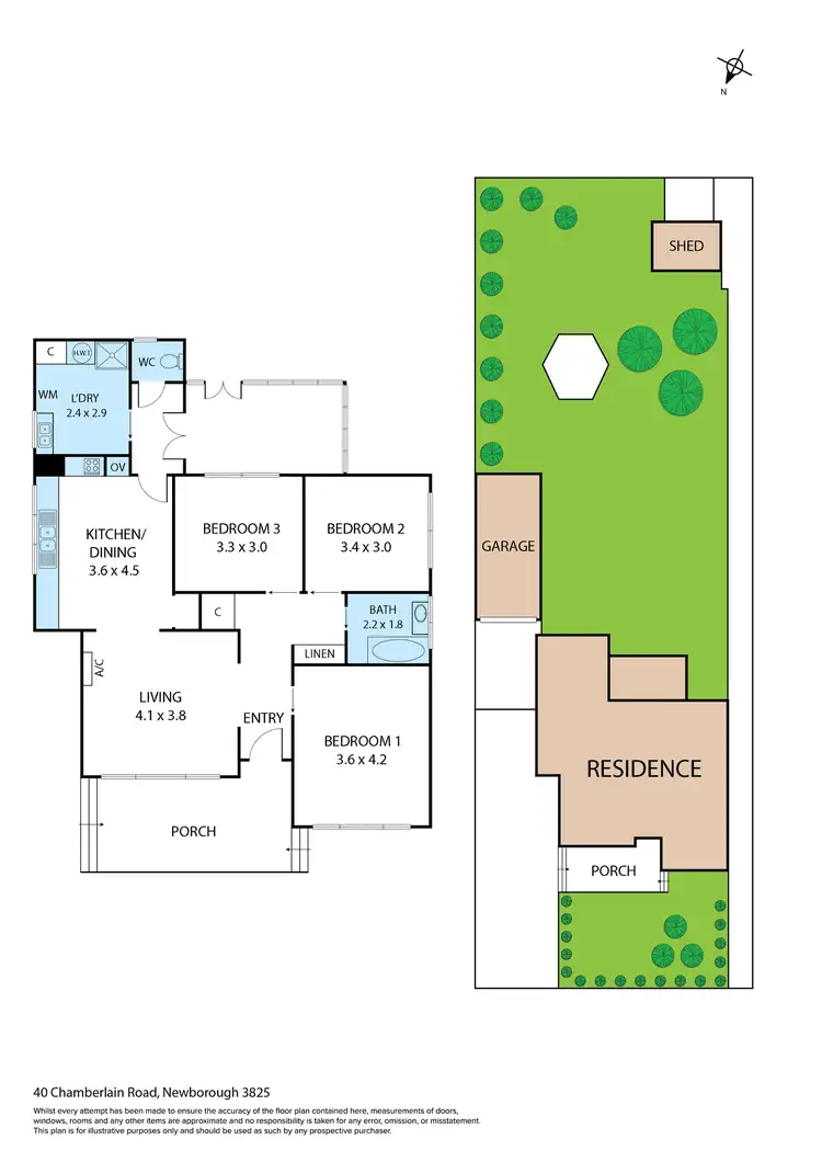 Floorplan of Homely house listing, 40 Chamberlain Road, Newborough VIC 3825