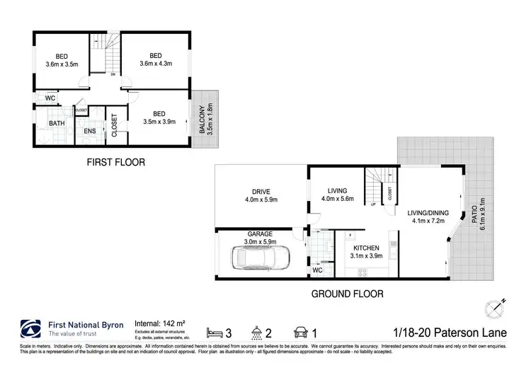 Floorplan of Homely unit listing, 1/18-20 Paterson Lane, Byron Bay NSW 2481