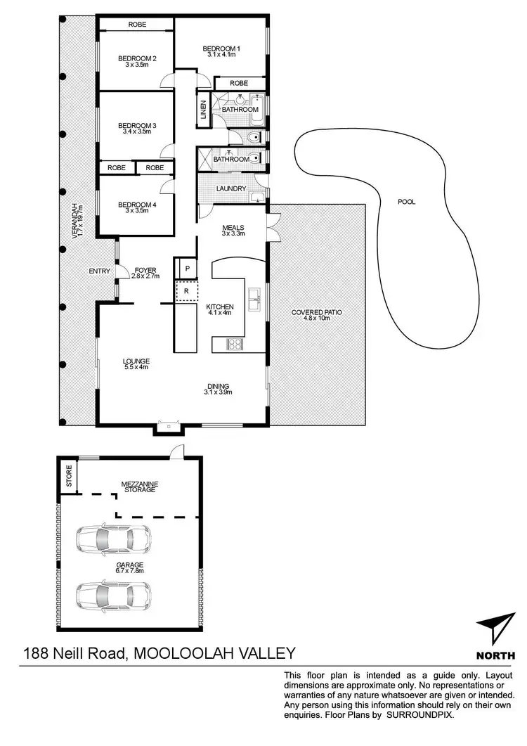 Floorplan of Homely house listing, 188 Neill Road,, Mooloolah Valley QLD 4553