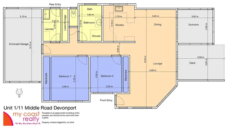 Floorplan of Homely unit listing, 1/11A Middle Road, Devonport TAS 7310
