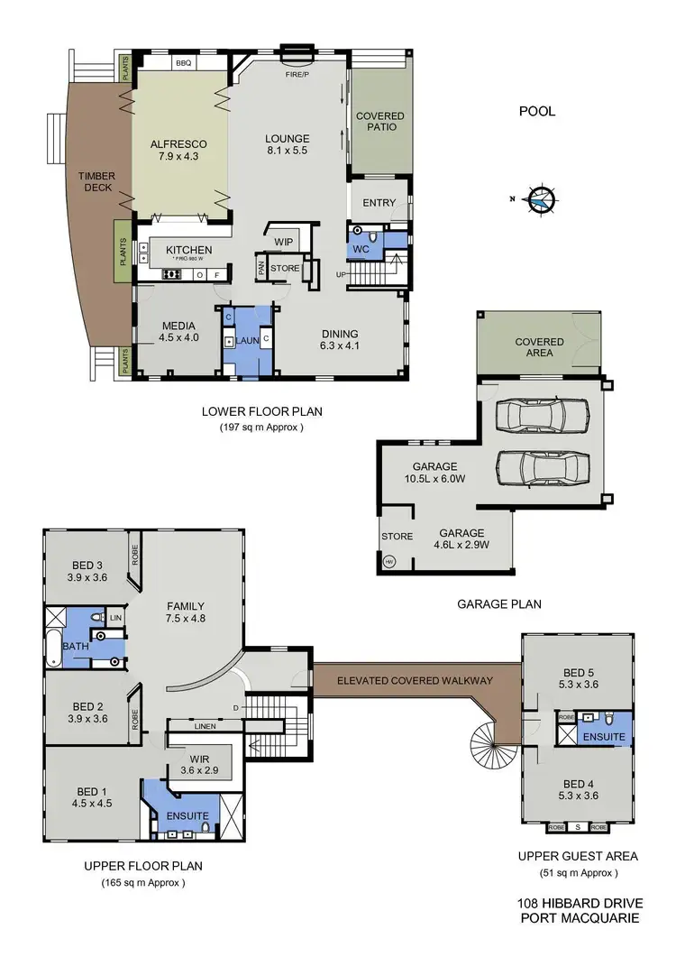 Floorplan of Homely house listing, 108 Hibbard Drive, Port Macquarie NSW 2444