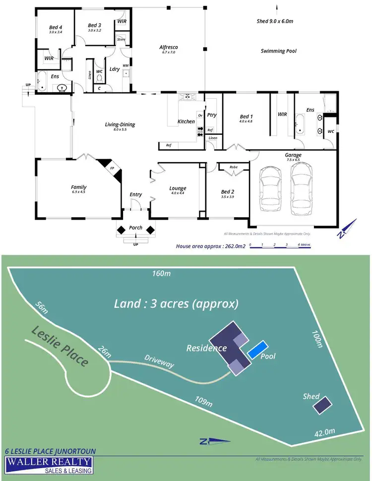 Floorplan of Homely house listing, 6 Leslie Place, Junortoun VIC 3551